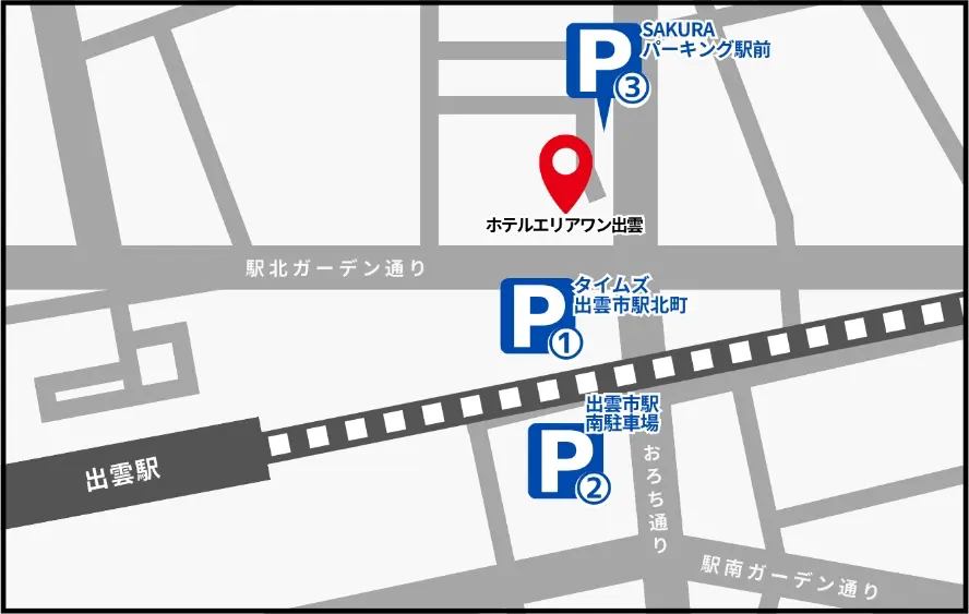 近隣駐車場の地図