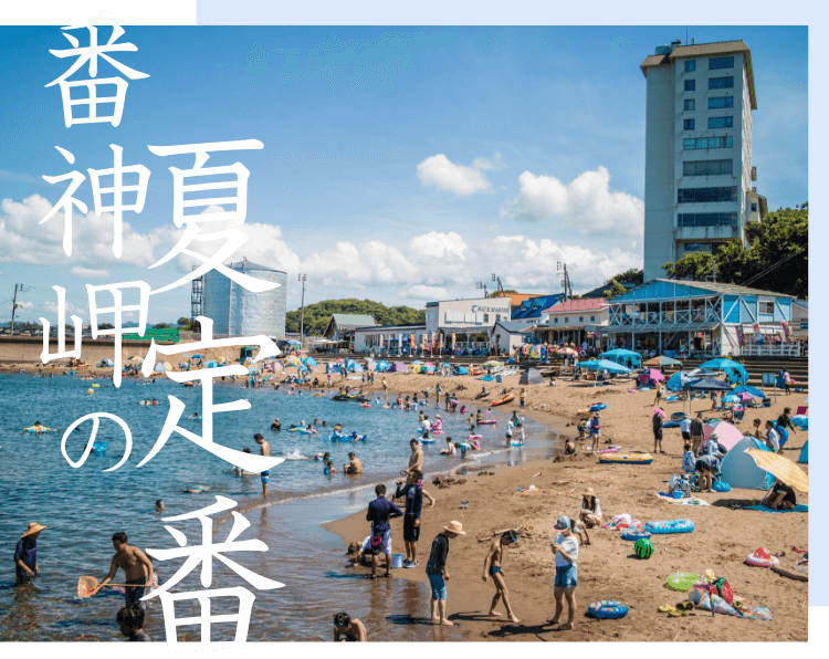 夏定番 番神岬の海水浴場