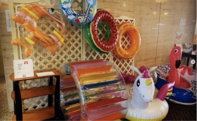 海で遊べるグッズも貸出しております