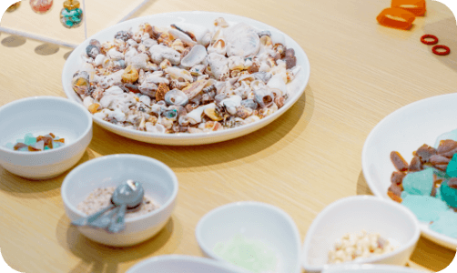 シーグラスや貝