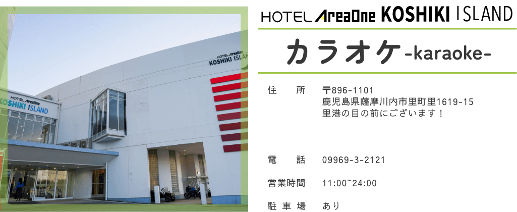 ホテルエリアワン コシキアイランド カラオケ