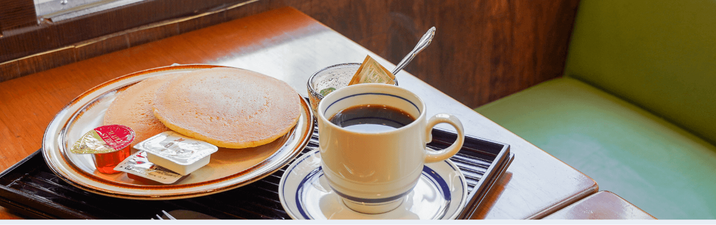 パンケーキとコーヒー