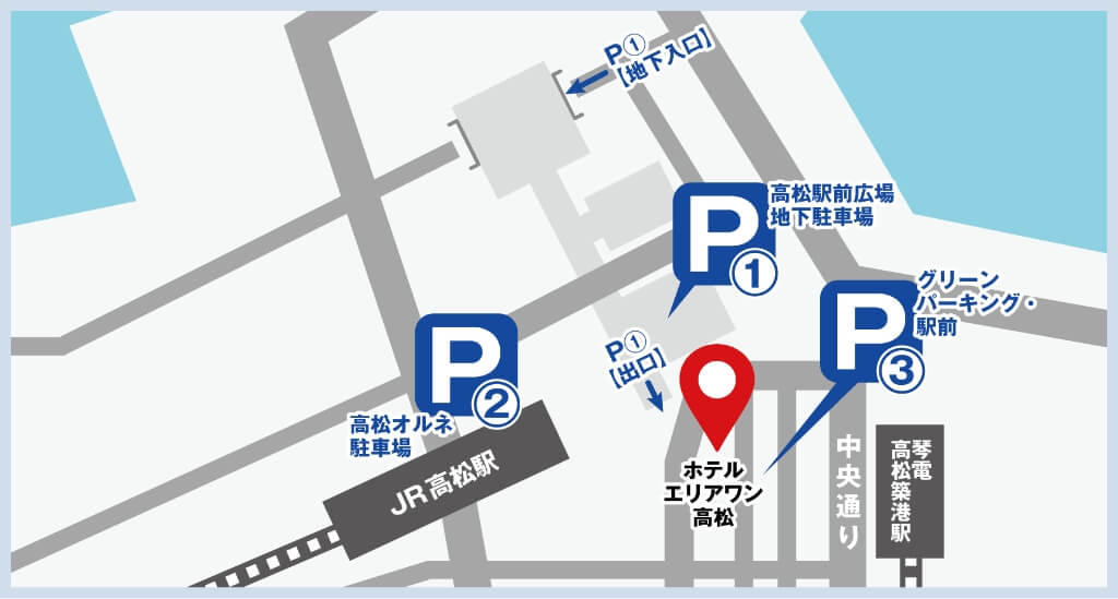 駐車場までの地図