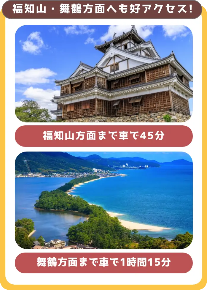 福知山・舞鶴方面へも好アクセス!