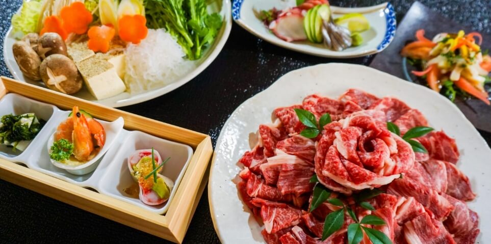 薩州牛すき焼き会席